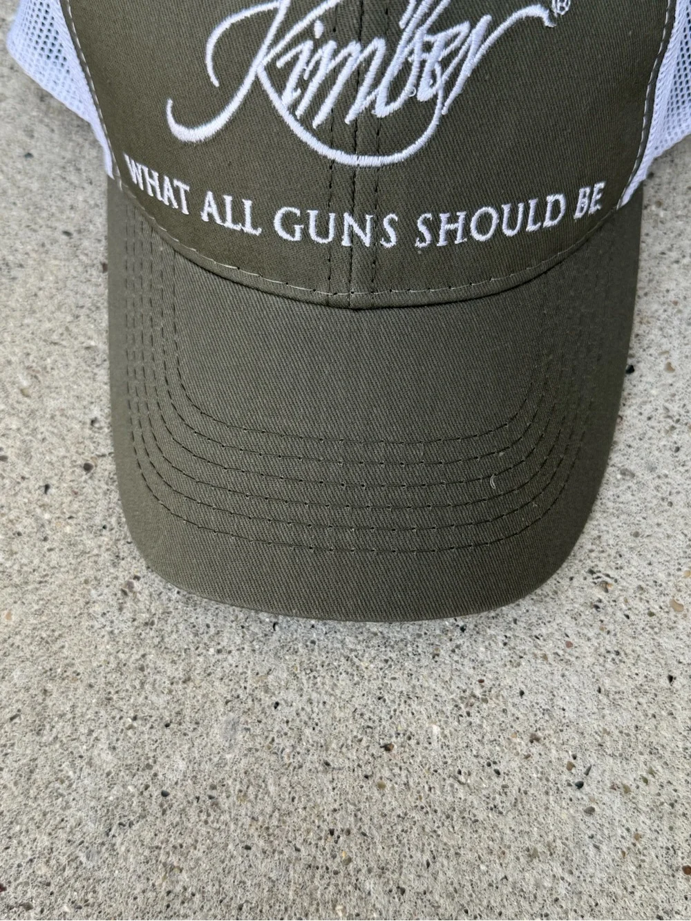 Kimber Guns Logo Mesh Hat OSFA Grey/Green Color